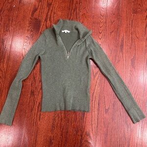 Z Supply Sage Ribbed quarter zip Sweater